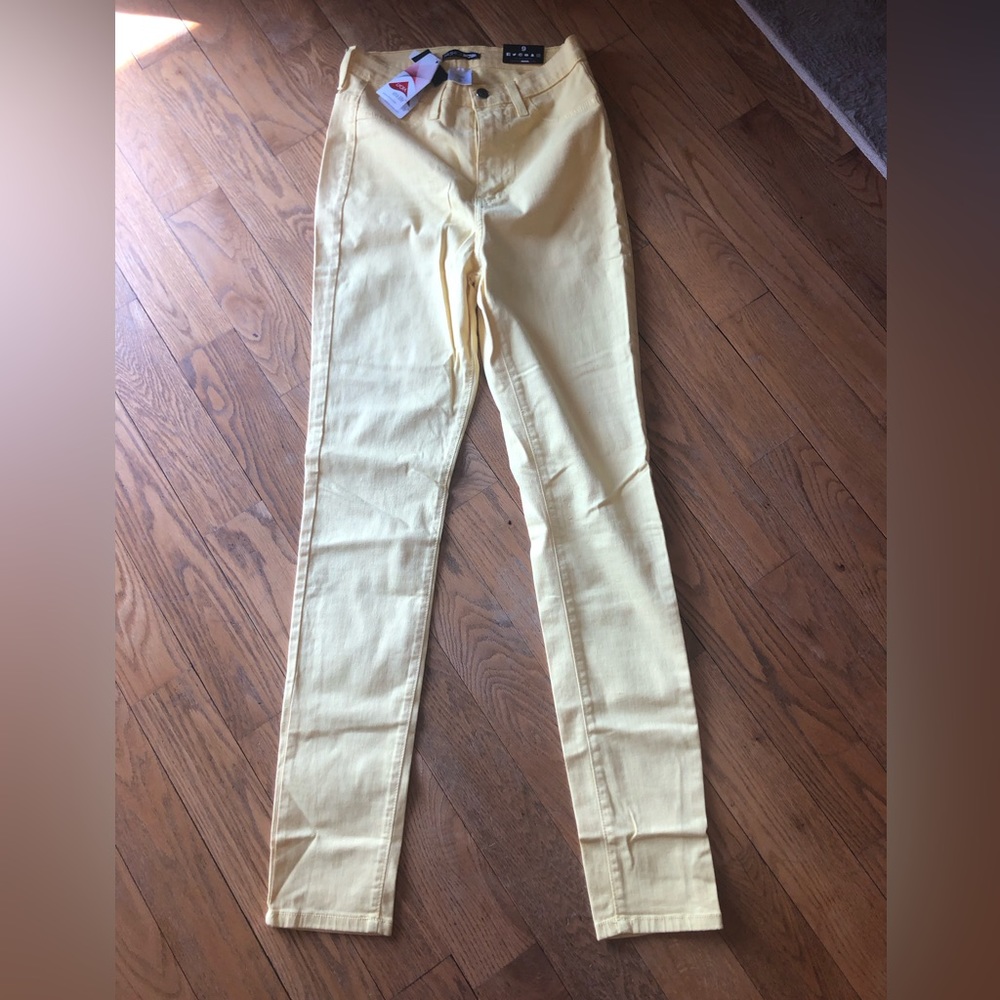 Fashion Nova Yellow Classic High Waist Skinny Jeans Sz 9